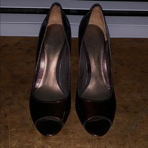 Chocolate brown Patton leather Anne Klein shoes
